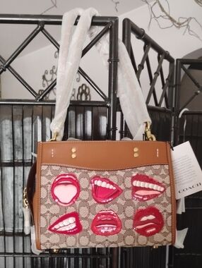 Coach Rogue 25 Signature Jacquard X Tom Wesselmann Satchel NWT
